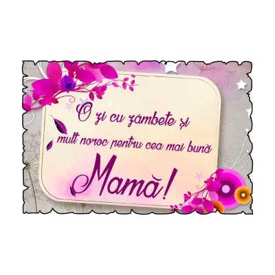 Mgs107-o zi cu zambete pentru cea mai buna mama, magnet frigider